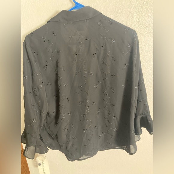NWT Michele Michele Witchy Whimsygoth Floral Lace Button Down Shirt Size Small - Picture 3 of 4